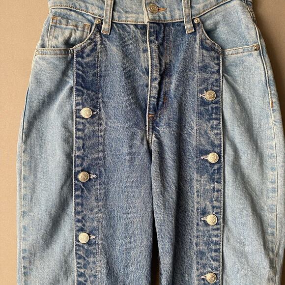 Revice sz 26 block color button mother jeans - Picture 3 of 9